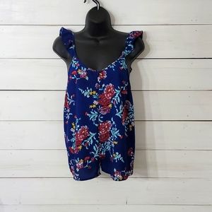 Blue Rain M Floral camisole
